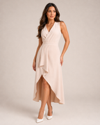 Lace Sleeveless Maxi Dress with Fitted Waist for Women | Wedding Occasion