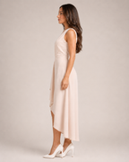 Lace Sleeveless Maxi Dress with Fitted Waist for Women | Wedding Occasion