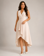 Lace Sleeveless Maxi Dress with Fitted Waist for Women | Wedding Occasion