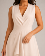 Lace Sleeveless Maxi Dress with Fitted Waist for Women | Wedding Occasion
