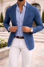 Knit Tailored Smart Casual Blazer for Men | Business and Evening Occasions