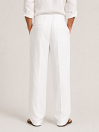 Linen Drawstring Relaxed Fit Trousers for Men | Summer Holiday