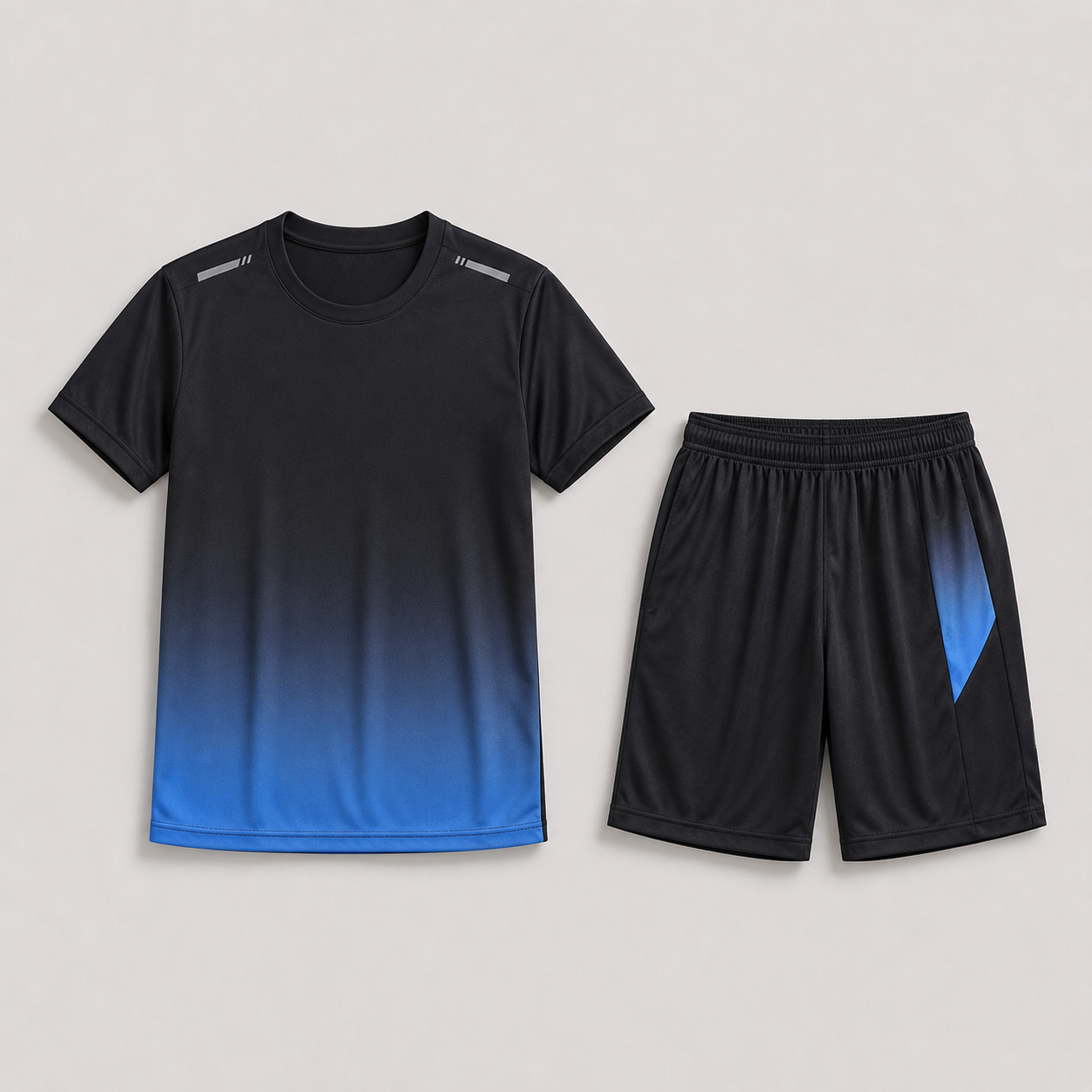 Quick-Dry Gradient Print Sports Set for Men | Training and Running