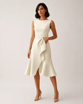 Asymmetric Sleeveless Midi Dress for Women | Wedding Guest Occasion