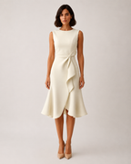Asymmetric Sleeveless Midi Dress for Women | Wedding Guest Occasion