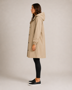 Lightweight Tailored Mid-Length Raincoat for Women