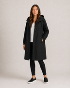 Lightweight Tailored Mid-Length Raincoat for Women