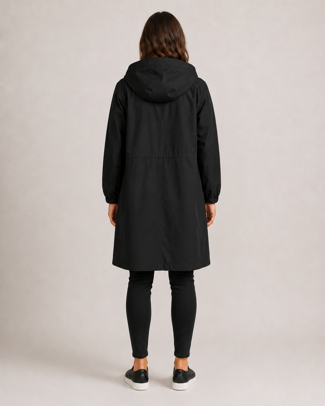 Lightweight Tailored Mid-Length Raincoat for Women