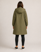 Lightweight Tailored Mid-Length Raincoat for Women