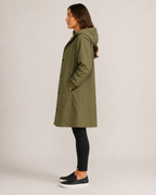 Lightweight Tailored Mid-Length Raincoat for Women