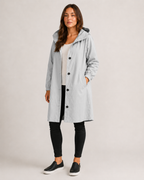 Lightweight Tailored Mid-Length Raincoat for Women