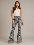 Printed Flared Low Waist Trousers for Women | Festival Evening Occasion Wear