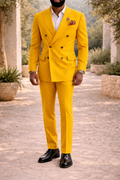 Double Breasted Tailored Two Piece Wedding Suit for Men | Formal Occasions
