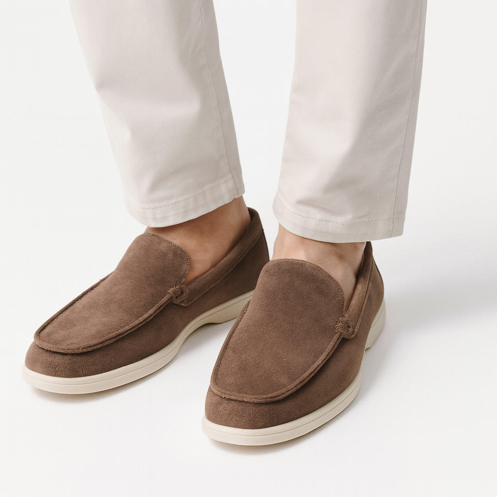 Men's Slip-On Loafers with Round Toe for Everyday Wear