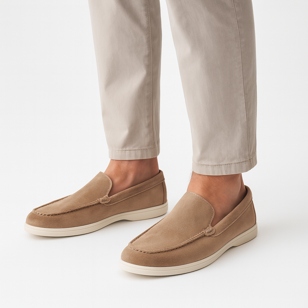 Men's Slip-On Loafers with Round Toe for Everyday Wear