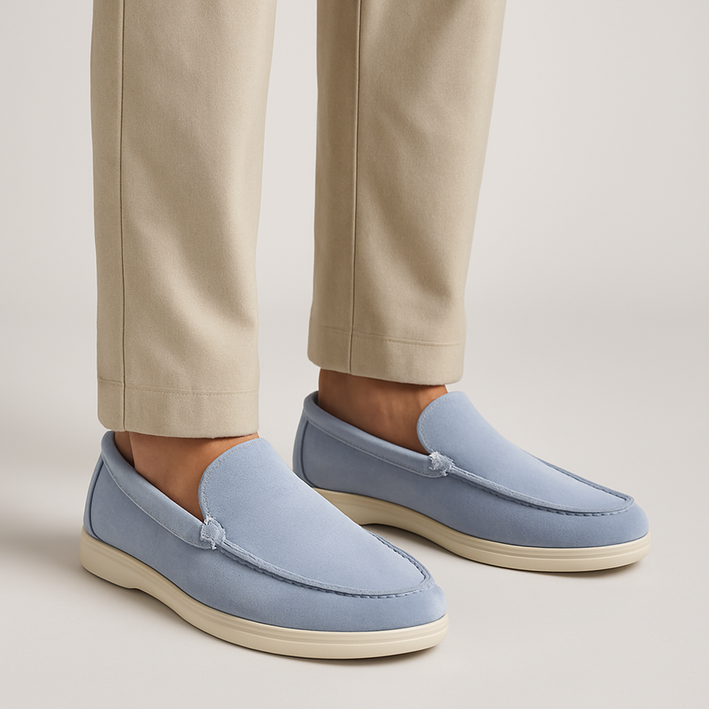 Men's Slip-On Loafers with Round Toe for Everyday Wear