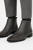 Men's Ankle Chelsea Boots with Side Zip Closure
