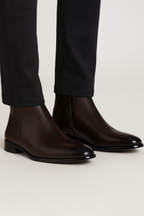 Men's Ankle Chelsea Boots with Side Zip Closure