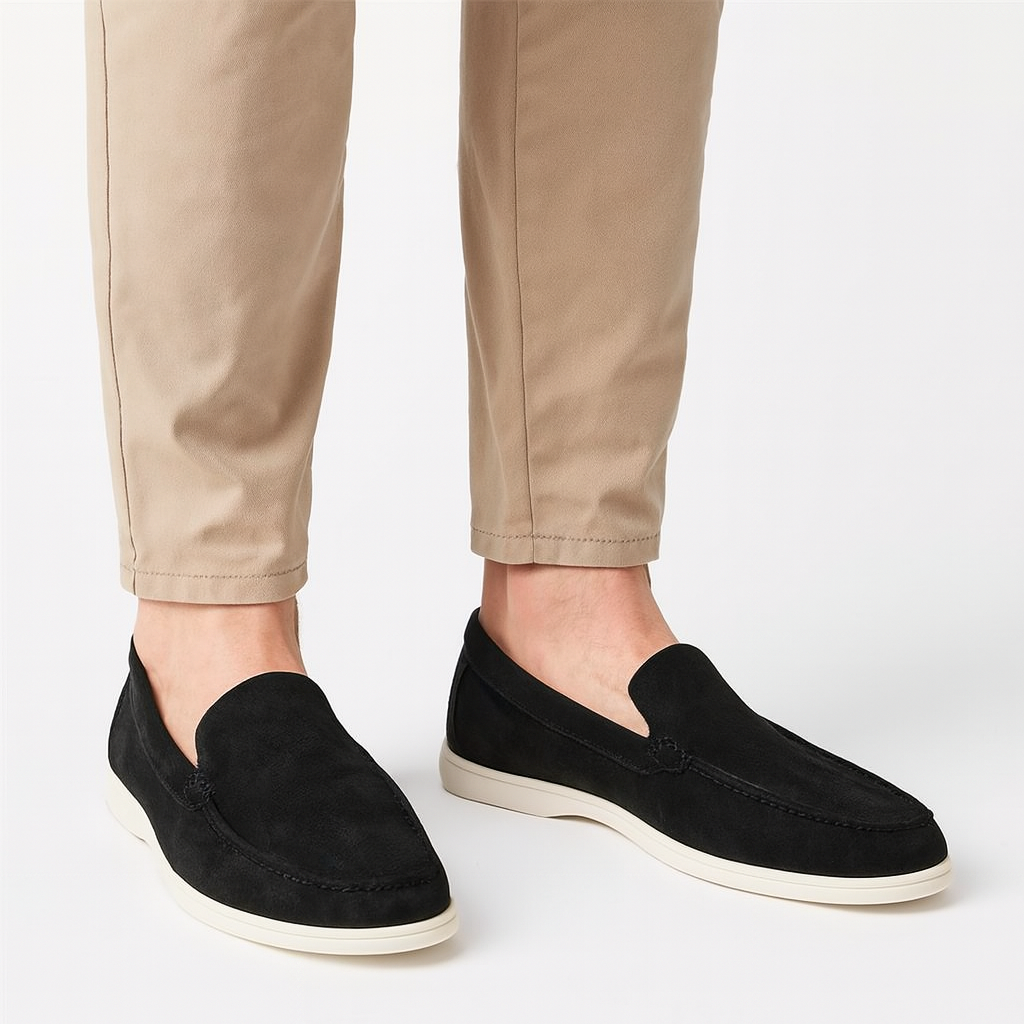Men's Slip-On Loafers with Round Toe for Everyday Wear