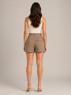 High Waist Tailored Shorts for Women | Smart Casual Fit