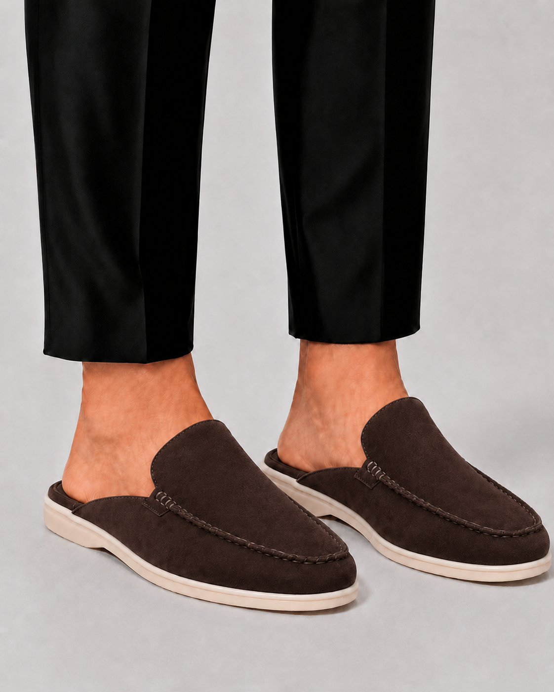 Open Heel Slip-On Loafer Mules for Men