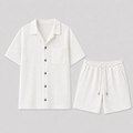 Linen Short Sleeve Shirt and Shorts Set for Men | Summer Co-ord
