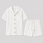 Linen Short Sleeve Shirt and Shorts Set for Men | Summer Co-ord