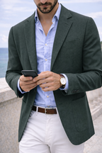 Knit Tailored Smart Casual Blazer for Men | Business and Evening Occasions