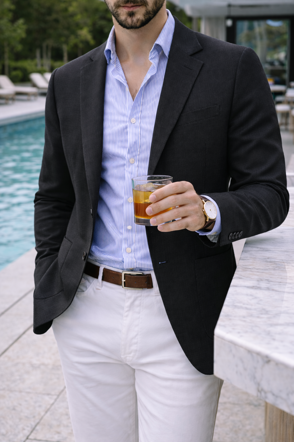 Knit Tailored Smart Casual Blazer for Men | Business and Evening Occasions