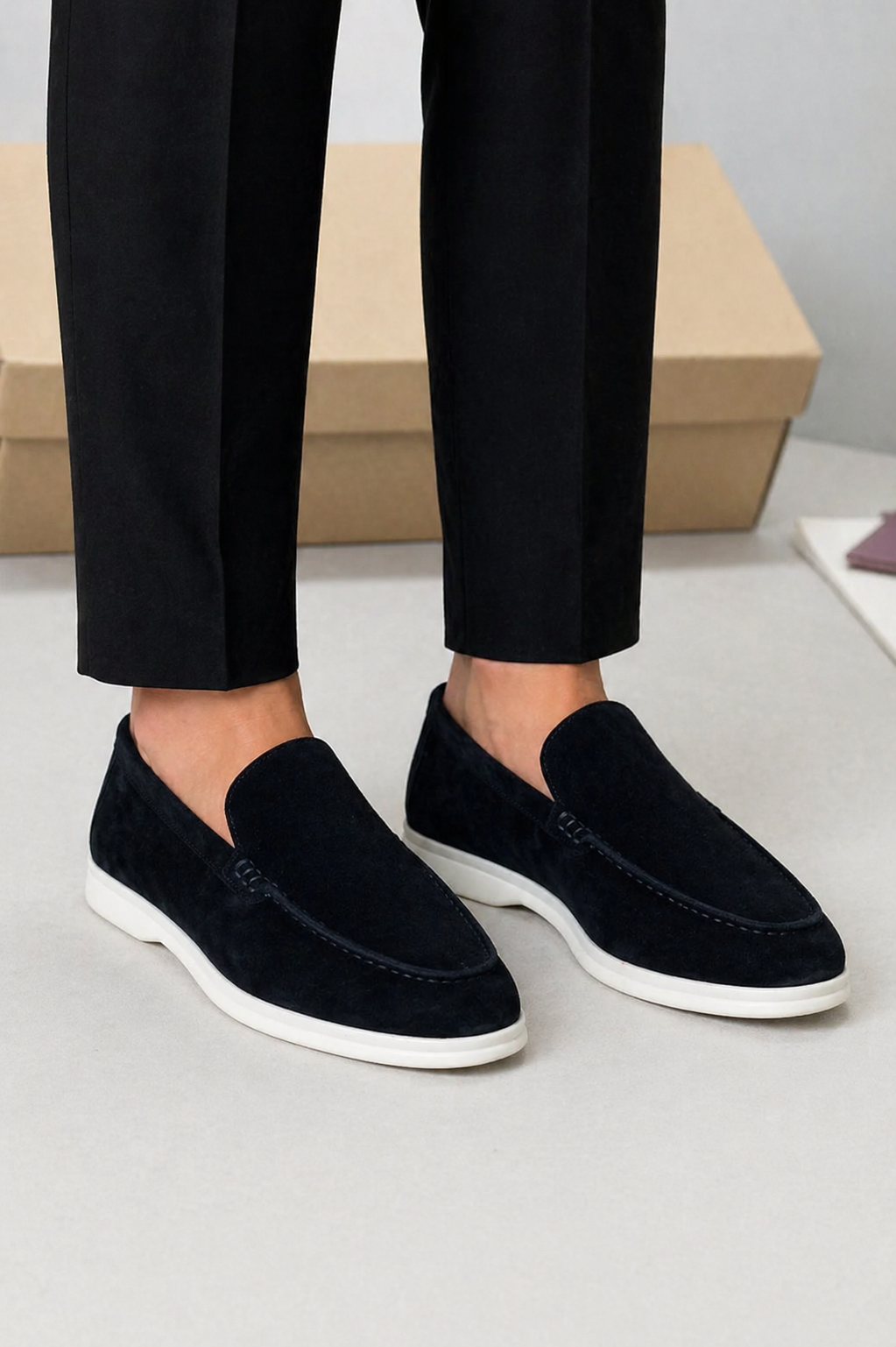 Suede Slip On Loafers with Rubber Sole for Men | Office and Casual Wear