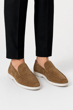 Suede Slip On Loafers with Rubber Sole for Men | Office and Casual Wear