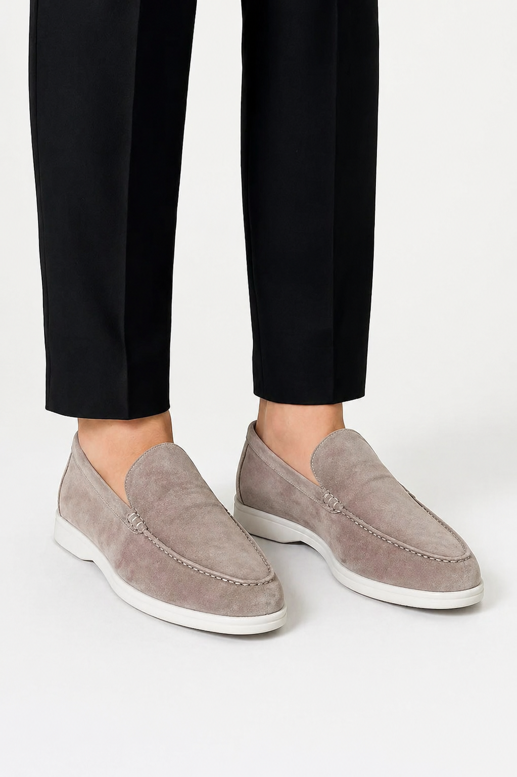 Suede Slip On Loafers with Rubber Sole for Men | Office and Casual Wear