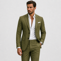 Linen Slim Fit Suit for Men | Summer Two-Piece Set
