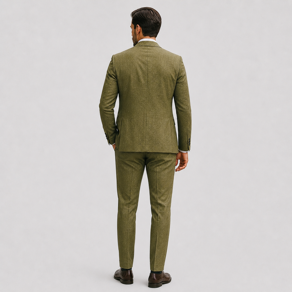 Linen Slim Fit Suit for Men | Summer Two-Piece Set
