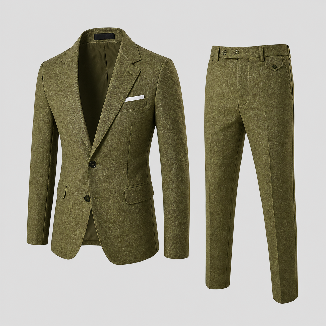 Linen Slim Fit Suit for Men | Summer Two-Piece Set