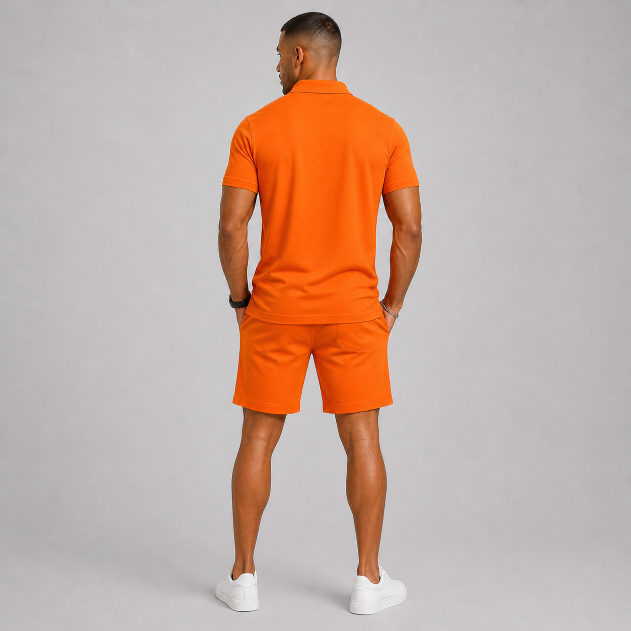 Lightweight Polo Shirt and Shorts Set for Men | Summer Sport