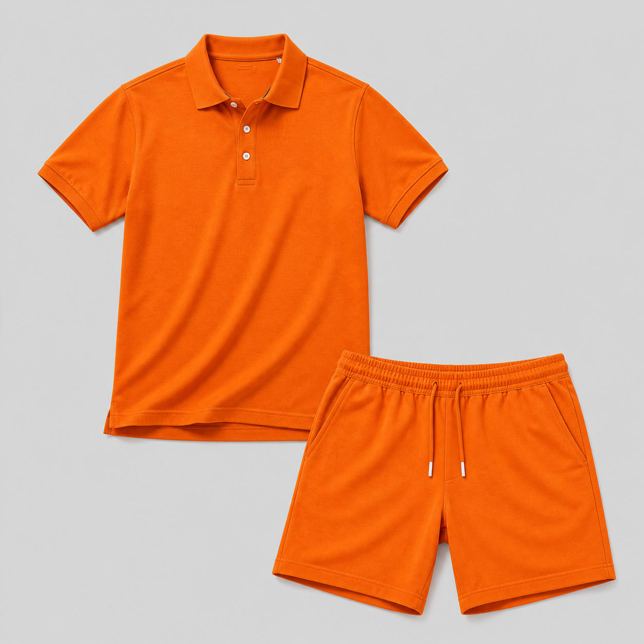 Lightweight Polo Shirt and Shorts Set for Men | Summer Sport