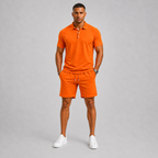Lightweight Polo Shirt and Shorts Set for Men | Summer Sport
