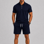 Lightweight Polo Shirt and Shorts Set for Men | Summer Sport