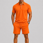 Lightweight Polo Shirt and Shorts Set for Men | Summer Sport