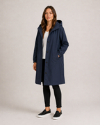 Lightweight Tailored Mid-Length Raincoat for Women