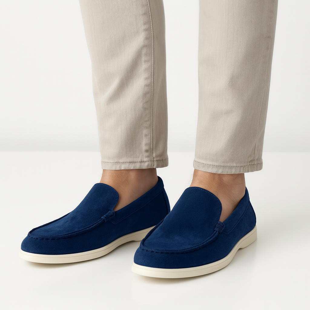 Men's Slip-On Loafers with Round Toe for Everyday Wear