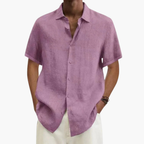 Men Shirt | Short Sleeve with Classic Collar and Button Front