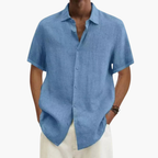 Men Shirt | Short Sleeve with Classic Collar and Button Front