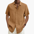 Men Shirt | Short Sleeve with Classic Collar and Button Front