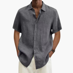 Men Shirt | Short Sleeve with Classic Collar and Button Front