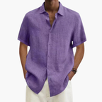 Men Shirt | Short Sleeve with Classic Collar and Button Front