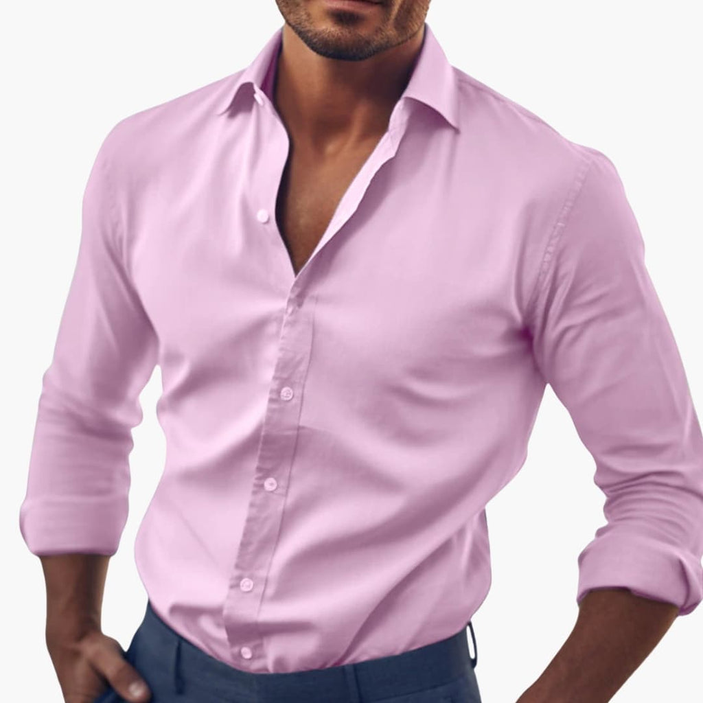 Men Shirt | Classic Cut with Full Button Front Closure