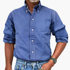 Men Shirt | Button-down collar with full-length button fastening