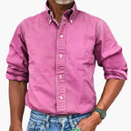 Men Shirt | Button-down collar with full-length button fastening